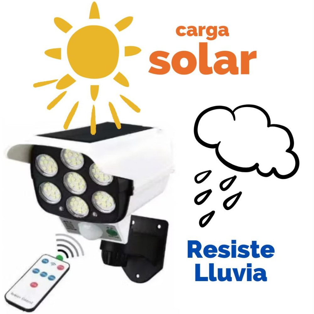 PACK X3 FOCOS SOLARES TIPO CAMARA SENSOR